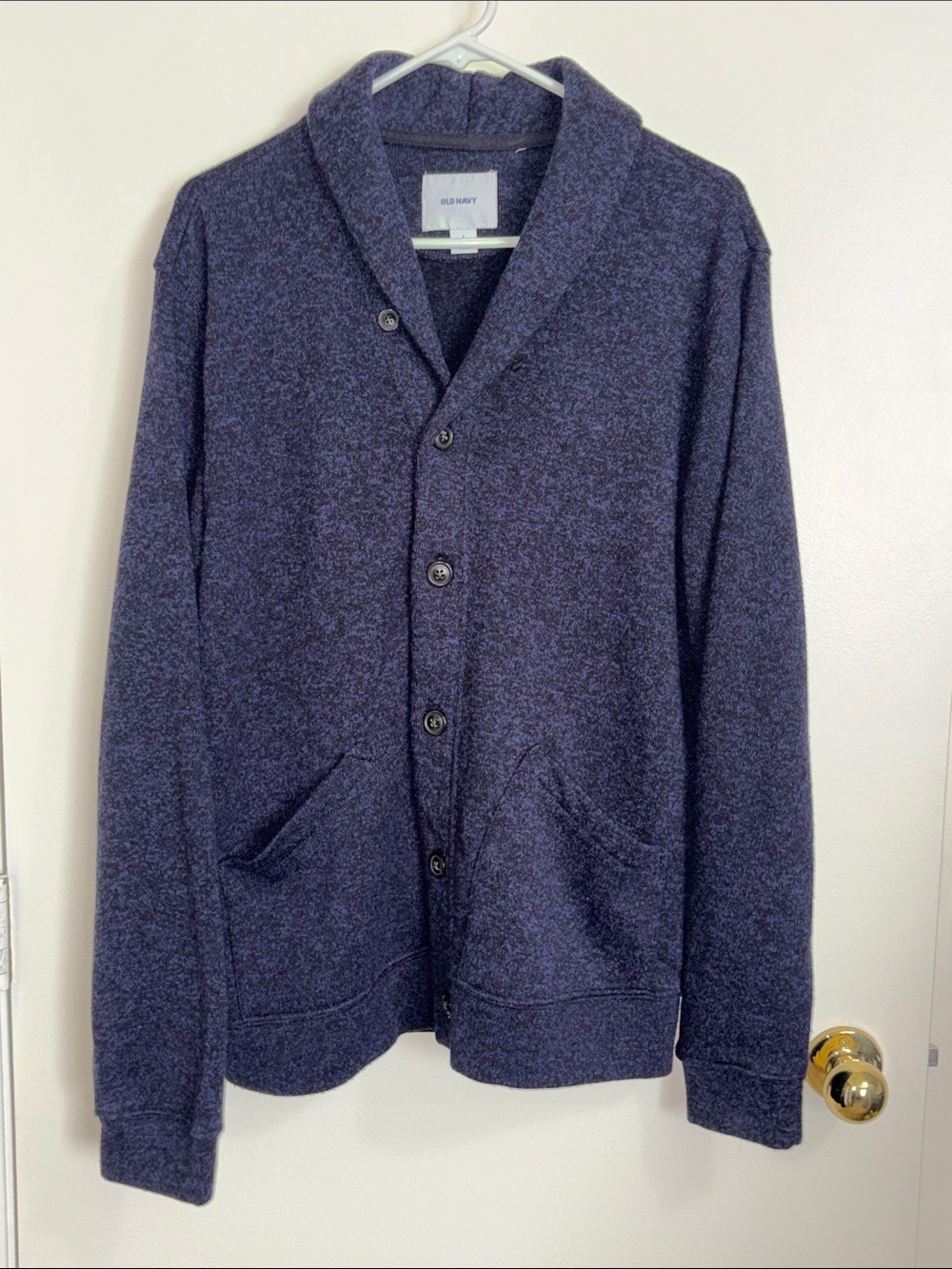 Old Navy Men's Shawl Collar Button-Up Cardigan - Dark Navy